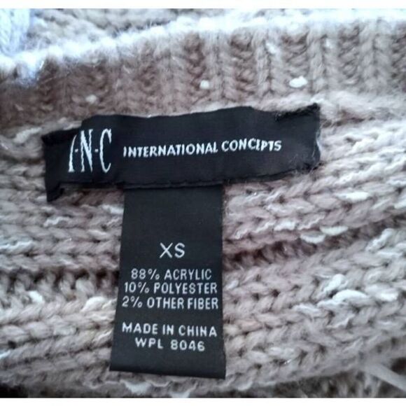 INC BEIGE SWEATER TUNIC/DRESS SZ.XS EUC. - Picture 6 of 7